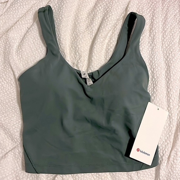 Lululemon align green tank with built-in bra - Picture 1 of 3